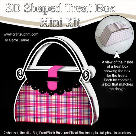 Tartan Handbag Shaped Treat or Favour Box Mini Kit
