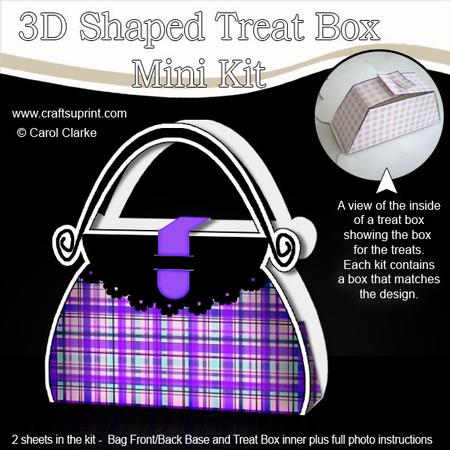 Tartan Handbag Shaped Treat or Favour Box Mini Kit
