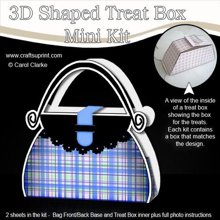 Tartan Handbag Shaped Treat or Favour Box Mini Kit