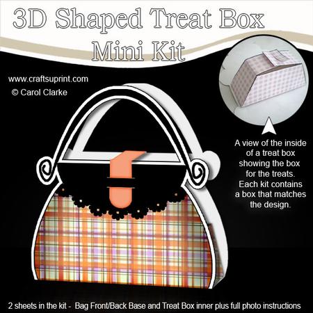 Tartan Handbag Shaped Treat or Favour Box Mini Kit