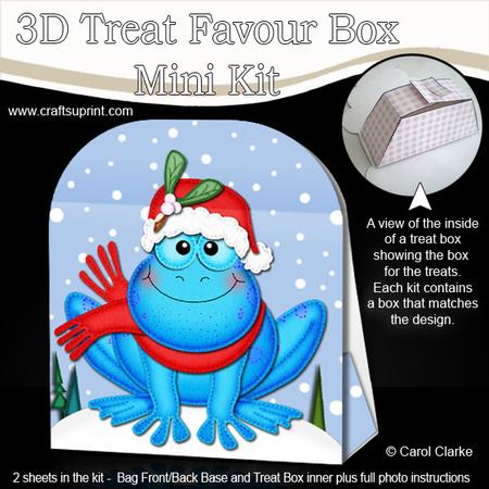 3D Xmas Freddy Frog Treat or Favour Box Mini Kit