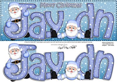 Xmas Large Dl Jaydn Quick Card N 3D Decoupage