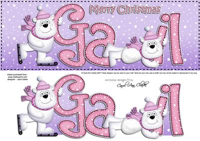 Xmas Large Dl Gail Quick Card N 3D Decoupage