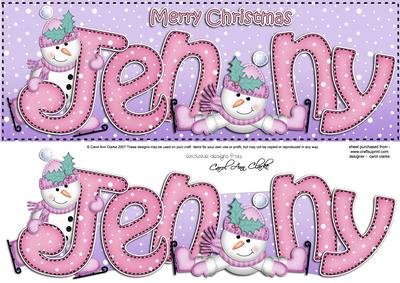 Xmas Large Dl Jenny Quick Card N 3D Decoupage