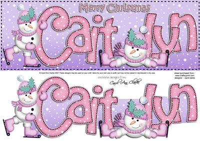 Xmas Large Dl Caitlyn Quick Card N 3D Decoupage