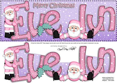 Xmas Large Dl Evelyn Quick Card N 3D Decoupage