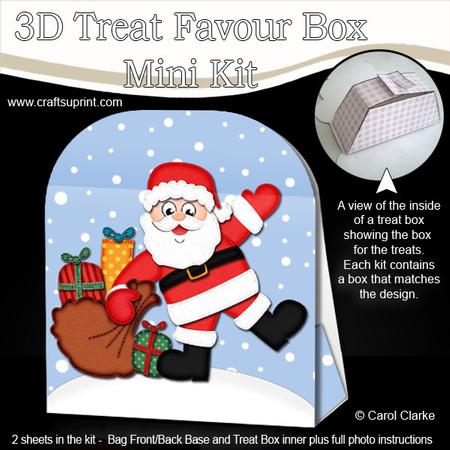 3D Xmas Santa's Sack Treat or Favour Box Mini Kit