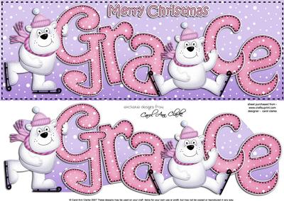 Xmas Large Dl Grace Quick Card N 3D Decoupage