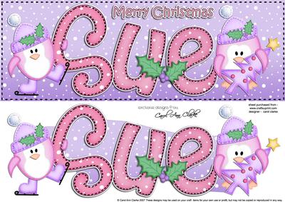 Xmas Large Dl Sue Quick Card N 3D Decoupage