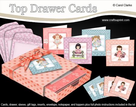 3D Top Drawer Girlz Notelet Cards Bumper Kit