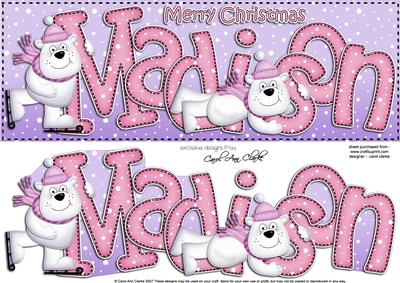 Xmas Large Dl Madison Quick Card N 3D Decoupage