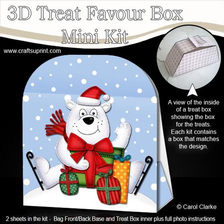 3D Xmas Ben Polar Bear Treat or Favour Box Mini Kit