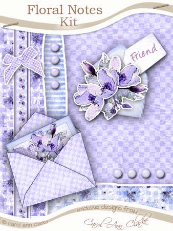 Floral Notes Lavender Kit with Step by Step Decoupage