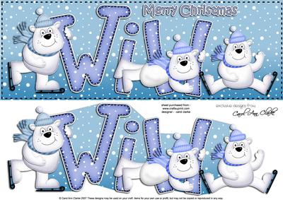 Xmas Large Dl Will Quick Card N 3D Decoupage
