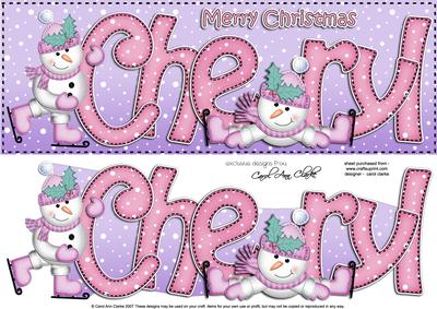 Xmas Large Dl Cheryl Quick Card N 3D Decoupage