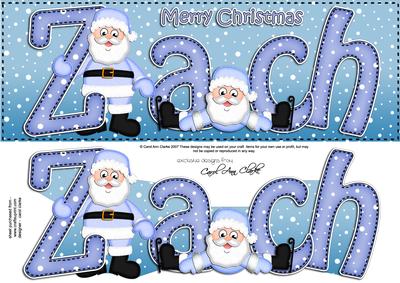 Xmas Large Dl Zach Quick Card N 3D Decoupage