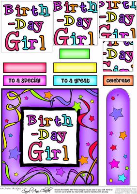 Birthday Girl Quick Card with Pyramage
