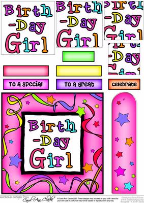 Birthday Girl Quick Card with Pyramage