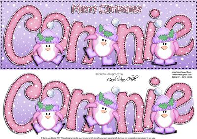 Xmas Large Dl Connie Quick Card N 3D Decoupage