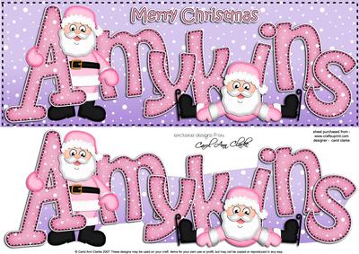 Xmas Large Dl Amykins Quick Card N 3D Decoupage