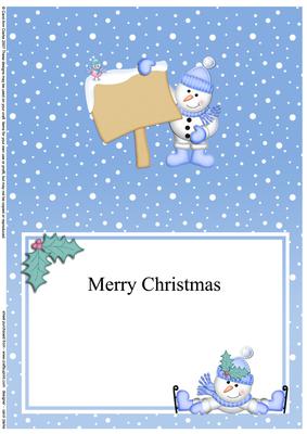Xmas Snowman's Sign Been Good Matching A5 Insert