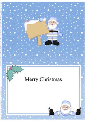 Xmas Santa's Sign Been Good Matching A5 Insert