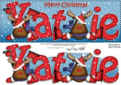 Xmas Large Dl Katie Quick Card N 3D Decoupage