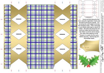 Tartan Cracker Shaped Treat or Favour Box