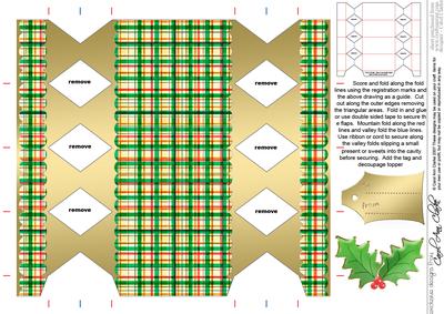 Tartan Cracker Shaped Treat or Favour Box