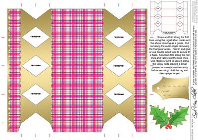 Tartan Cracker Shaped Treat or Favour Box