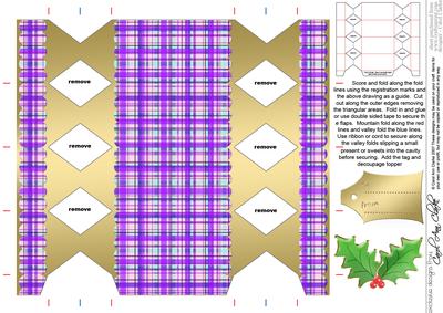 Tartan Cracker Shaped Treat or Favour Box