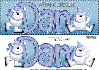 Xmas Large Dl Dan Quick Card N 3D Decoupage