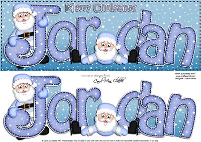 Xmas Large Dl Jordan Quick Card N 3D Decoupage