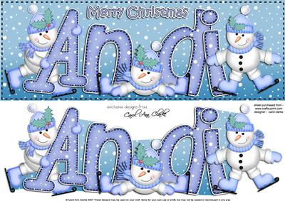 Xmas Large Dl Andi Quick Card N 3D Decoupage