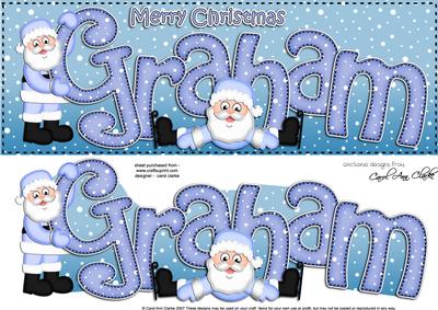 Xmas Large Dl Graham Quick Card N 3D Decoupage