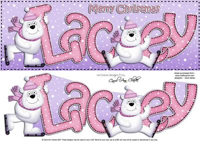 Xmas Large Dl Lacey Quick Card N 3D Decoupage