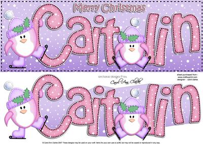 Xmas Large Dl Caitlin Quick Card N 3D Decoupage