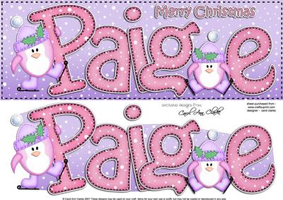 Xmas Large Dl Paige Quick Card with Santa N 3D Decoupage