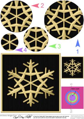 Xmas Snowflake Circle Pyramage Topper