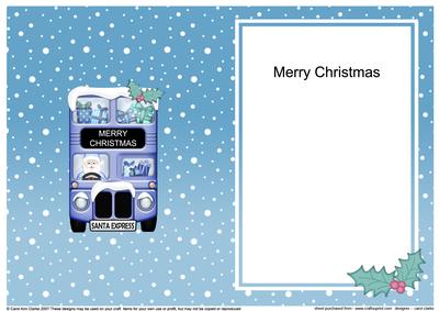 Xmas Santa Express A5 Merry Christmas Matching A5 Insert