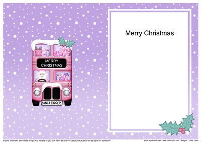 Xmas Santa Express A5 Merry Christmas Matching A5 Insert