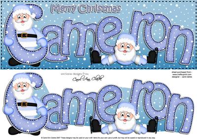 Xmas Large Dl Cameron Quick Card N 3D Decoupage
