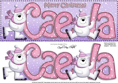 Xmas Large Dl Caela Quick Card N 3D Decoupage