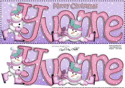Xmas Large Dl Yvonne Quick Card N 3D Decoupage