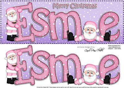 Xmas Large Dl Esme Quick Card N 3D Decoupage