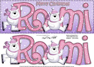 Xmas Large Dl Romi Quick Card N 3D Decoupage