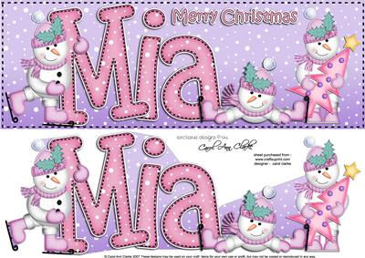 Xmas Large Dl Mia Quick Card N 3D Decoupage