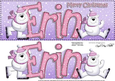 Xmas Large Dl Erin Quick Card N 3D Decoupage