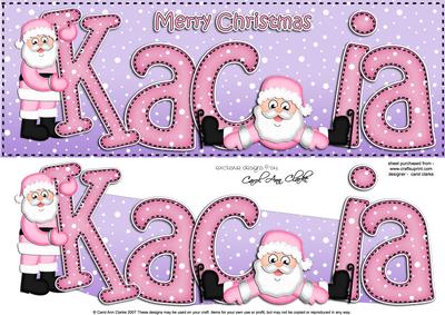 Xmas Large Dl Kacia Quick Card N 3D Decoupage
