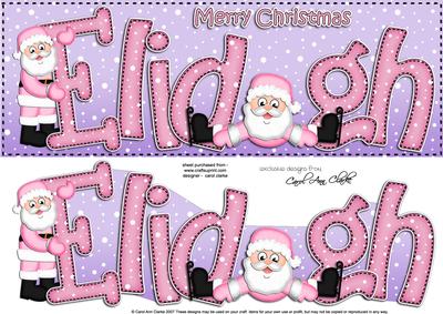 Xmas Large Dl Elidgh Quick Card N 3D Decoupage